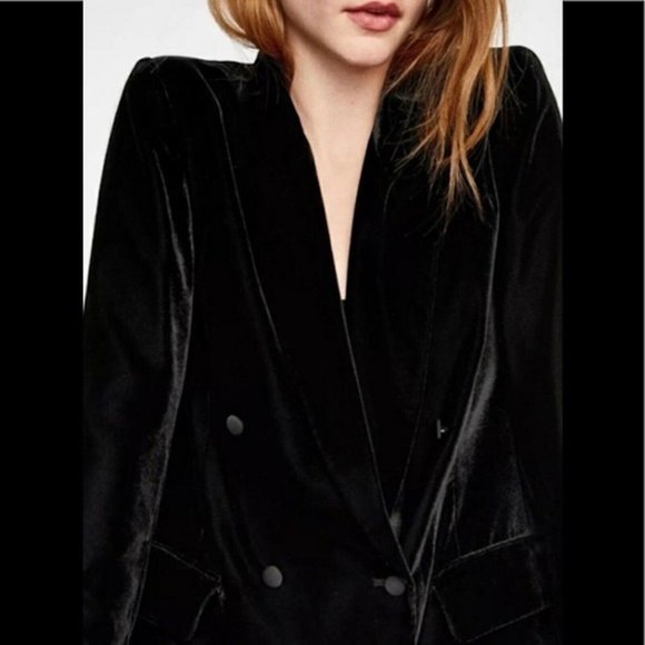 Zara Velvet Blazer - New Without Tags - Picture 1 of 4